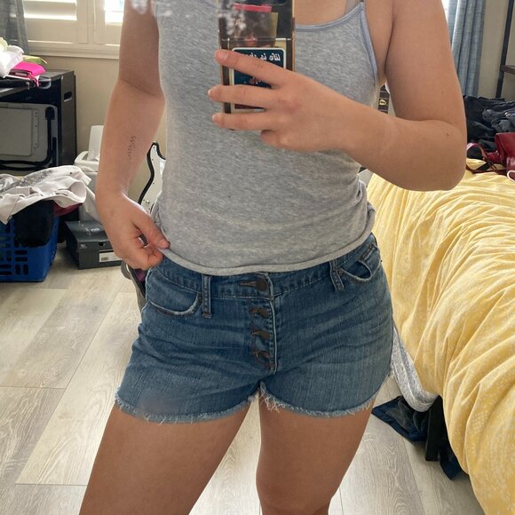 High Rise Micro Jean Shorts - Picture 5 of 6